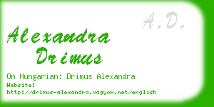 alexandra drimus business card